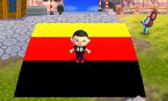 Deutschlandflagge auf Boden