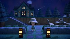 Vorgarten bei Nacht