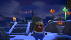 Resetti bewundert sein Werk