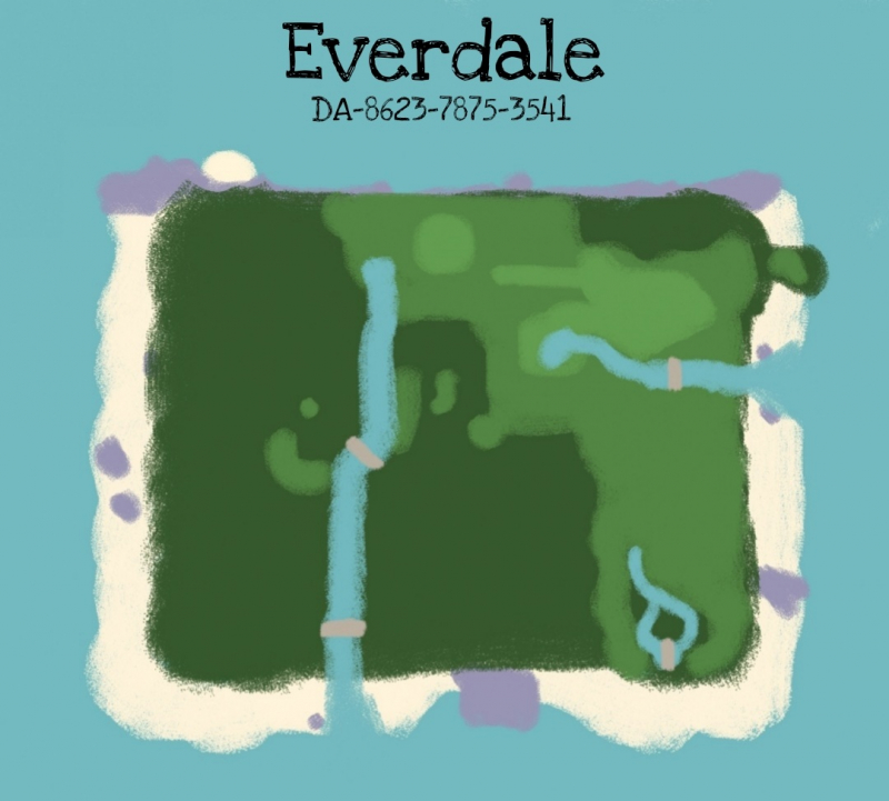 selbstgemachte Karte von Everdale